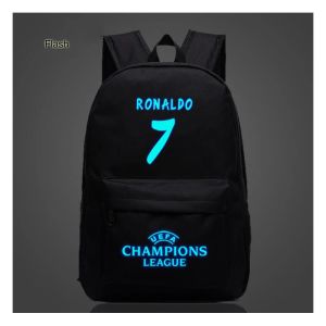 Bags #7 bag ronaldo backpacking Night Flash Hand Edition outdoor sports Canvas Backpacking big Capacity Luminous Breathable bag