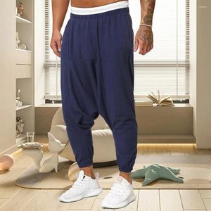 Men's Pants Men Cross Elastic Waist Sweatpants Thin Quick Dry Trousers