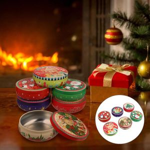 Retire os contêineres 6 PCs Cadeiras de doces de Natal de Natal Casos românticos Titulares de presentes embalando suprimentos de lata