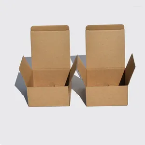 Opakowanie prezentów 10pcs/działka brązowe kraft papierowy pudełko pudełko