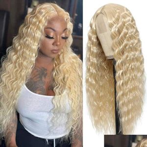 Lace Wigs Long Deep Wave Fl Front Human Hair Curly 18 Styles Female Synthetic Natural Fast Drop Delivery Products Dh5V6