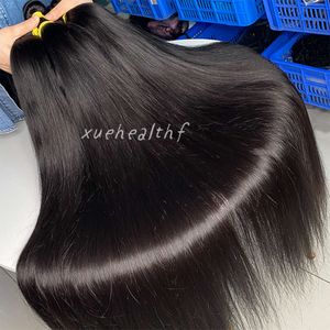 Glamourosa 12A Cabelo Humano Não Processado Tecer Brasileiro Malaio Indiano Pacotes de Cabelo Cru 1 Peça 100 g/pçs Extensões de Cabelo Liso e Sedoso para mulheres negras