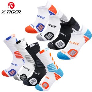 Meias xtiger 3/4 pares meias esportivas das mulheres dos homens meias de ciclismo profissional novo estilo respirável esporte correndo acampamento futebol meias