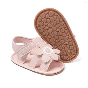 Primi camminatori KIDSUN Neonate Ragazzi Scarpe Sandali estivi per neonati Spiaggia all'aperto Pantofole casual con fiori Suola in gomma Camminatori per bambini