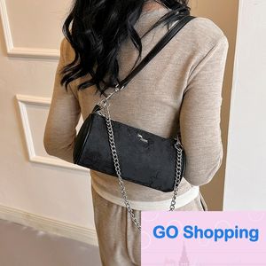 Quatily Cylinder Shoulder Bag New Retro Tryckt Small Cylinder Fashion Messenger Bags Mobile Coin Purse