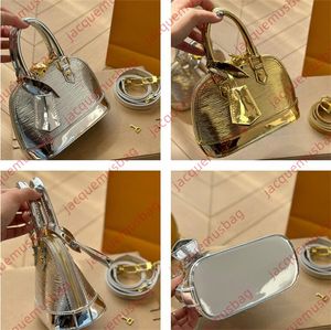 Kadınlar nano almas çanta tasarımcı kabuk çantaları altın gümüş handag mini tote en kaliteli deri omuz crossbody debriyaj cüzdan hobo çantası bayan messenger satchel