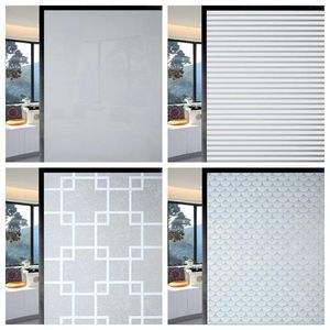 Fensteraufkleber BUNPIG Matter dekorativer Film Sichtschutz Undurchsichtiges selbstklebendes Glas für Zuhause Anti-UV-Matttönung