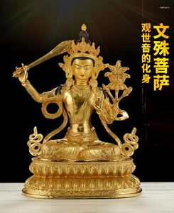 Decorative Figurines 46CM 18" Huge Large Buddha HOME Greco-Buddhist Efficacious Protection # Tibetan Buddhism Bodhisattva Gilding Statue