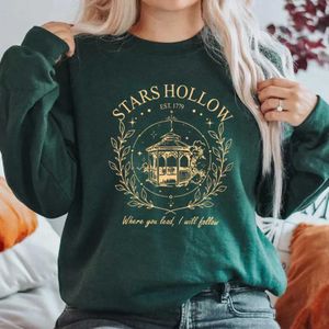 Women's Hoodies Sweatshirts Vintage Stars Hallow Sweatshirt Lukes Diner Sweater Women Long Sleeve Sweatshirts Gilmore Girl Merch Pullover Women Clothes 240401