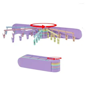 Cabides de secagem de lavanderia cabide de roupas com 24 clipes fixado na parede gotejamento dobrável pendurar para peitoril da janela sala estar varanda interior