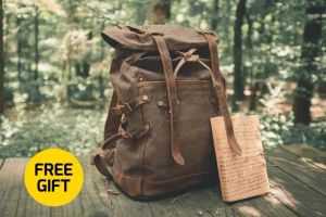 Bags Waxed Canvas Leather Backpack Large Travel School Bag Gift for Him Mens Laptop Rucksack Unisex Womens Hiking College Daily Bags