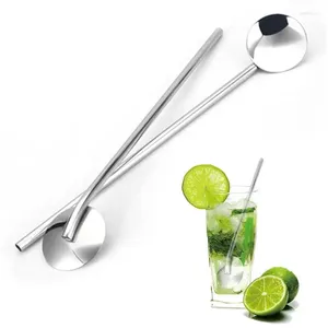 Dricker halm 5st Straw Spoon filtrerad Bombilla Gourd Coffee Stirring Swizzle Stick Tea Tools