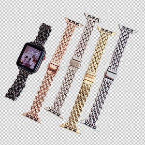 Starlight Colors Series Metall-Edelstahl-Uhrenarmbänder für Apple Watch Ultra 9 7 8 6 3 Armband Armband Iwatch-Bänder 45 mm 44 mm 49 mm 40 mm 42 mm 41 mm 38 mm Zubehör