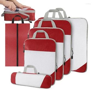 Storage Bags Travel Bag Compressible Packing Cubes Organizer Portable Light Weight Waterproof For Suitcases