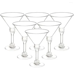 Copos de vinho 20pcs Copos de licor decorativos Clear Plastic Martini Cocktail de uísque descartável para bares de festa