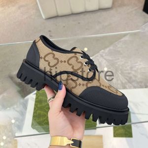 Designers Loafers Woman Lace-up Shoe Loafer Platform Sneaker Dress Moccasins Canvas Derby Shoes Chunky Bottom Office Lady Rubber Lug Sole