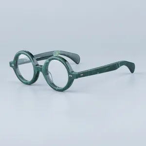 Solglasögon ramar stor rund klassisk tjock tunga acetatglasögon män mode glasögon kvinnor handgjorda japan glasögon