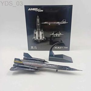 Flygplan Modle Diecast Metal Alloy Jet Toy 1 144 Skala SR-71 SR71 Blackbird Aircraft Plan Model Toy for Collection YQ240401