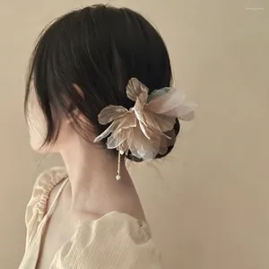 Hair Clips Chinese Style Flower U-shaped All Matching Pearl Tassel Sticks Senior Sense Super Fairy Temperament