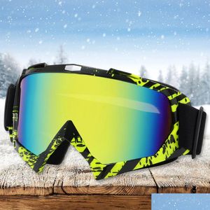 Skidglasögon Snow Snowboard Skid Skidglasögon UV -skydd Solglasögon för utomhussport Drop Delivery Outdoors Protective Gear Otums