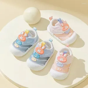 Primeiros caminhantes primavera e outono 0-1-2 anos de idade do bebê macio-sola respirável antiderrapante sapatos infantis bebê criança