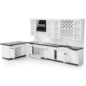 Set armadio da cucina in miniatura 1 12 mobili per casa delle bambole 240321