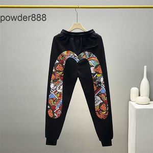 Autumn New Trendy Brand Fushen Cartoon Mönster Stor m tryckt avslappnad sportslingade leggings