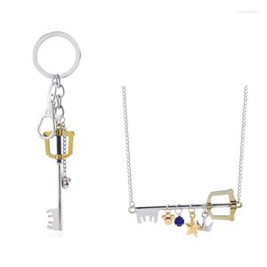 Kedjor Game Kingdom Heart for Key Keychain Keyblade Model Holder Metal Drop Delivery Smycken Halsband hängsmycken Dhu9x