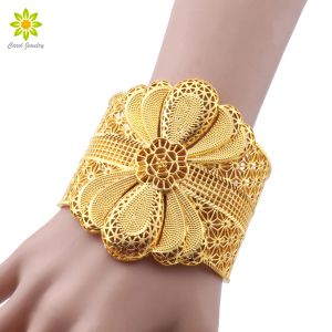 Pulseiras de casamento nupcial etíope ouro cor pulseiras para mulheres dubai noiva casamento pulseira africano árabe jóias médio oriente