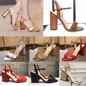 Sandálias femininas g salto alto desgineropen toe sandálias grossas de couro mulher slide sandália plataforma moda sexy formal wear elegante temperClyd #