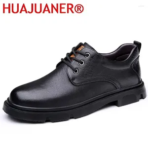 Casual Shoes Mens Luxury äkta läder högkvalitativ kohudeverktyg handgjorda osynlig höjd ökade med 6 cm trendstorlek 38-48