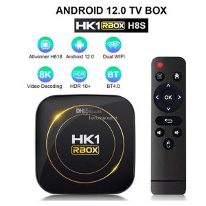 Box TV Box HK1 RBOX H8S Android 12 Allwinner H618 2.4G 5G Dual Wifi TVBOX Media Player 4GB 64G 32GB HK1R Box Set Top TV Receiver BOX