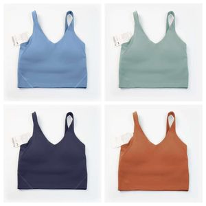 Reggiseno sportivo a forma di donna imbottito senza ferretto Supporto medio Sport Yoga Top Fitness Allenamento Reggiseno da corsa lulemon