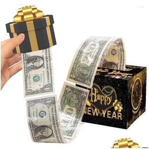 Gift Wrap Birthday Box Cake Atm Banknote Surprise Topper Money Funny Parent Baking Decor Pl Drop Delivery Home Garden Festive Party Dhzgp