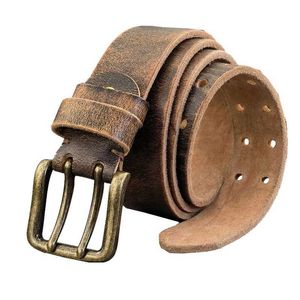 Paski 38 mm podwójny pasek klamry męskiej Męskie Oryginalne skórzane pasy dżinsy męskie męskie Ceinture Western Dżinsy Pas Mens MBT0038 Q240401