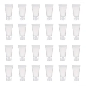 Lagringsflaskor 5st 15 ml-100 ml Plastiska tomma rör påfyllningsbar rengöringsmedel Handkräm Kosmetiska lotionbehållare Makeup Exempelflaskflaska