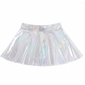 Юбки женские мини-юбка 1 шт. плиссированная прозрачная клубная одежда прозрачный бренд ПВХ