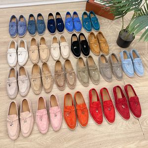 Mens looping Sporty Loafers Calfskin Suede Comfortable with Rubber Soles Non-Slip Personalized Heel Space Suede Lining Perfect for Sailing Beach City Wear