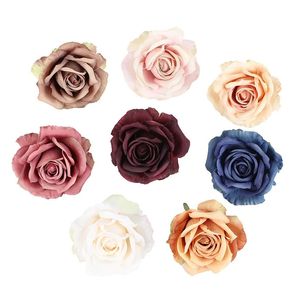 50pcs Artificial Flowers High Quality Fake Roses Wedding Bridal Clearance Accessories Decorative Home Decor Diy Gifts Candy Box 240325