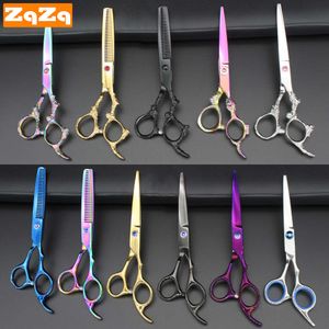 Zqzq 2pcs 6 Inch Stainless Steel Hairdressing Scissors Cutting Professional Barber Razor Shear for Men Women Kids Salon