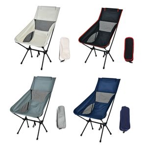 Utomhus bärbar campingstol Oxford -tyg fällningslängd campingstol för fiske BBQ Festival Picnic Beach Ultralight Chair 240327