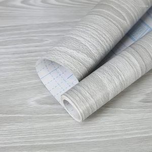 Wallpapers Gray Wood Grain Contact Paper Self-Adhesive Wallpaper Home Decorations For The Renovating Cabinets Tables Chairs Room Back