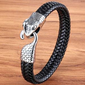 Kette TYO Neue Gothic Schlange Muster Übertreibung Schlange Form Nicht Verblassen Armband für Männer Pulseiras Herren Zubehör Q240401