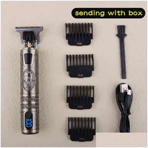 Aparador de cabelo Clippers Corte Profissional Hine Barba para Homens Barbeiro Barbeador Elétrico Vintage T9 Cortador 220121 Drop Delivery Produ Dhal9