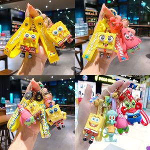 Cute Sponge Animal Series Doll Keychain Pendant Anime Car Keychain Cartoon Doll Backpack Pendant Toy Gifts