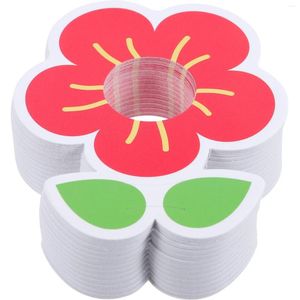 Baking Tools 50 Pcs Lollipop Jam Holder Flower Paper Lollipops Kids Cards Football Candy Holders Vintage