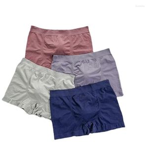 Unterhosen 2024 Männer Elastizität Atmungsaktive Unterwäsche Boxer Sexy Trunk Boxer Bequeme Nahtlose Mann Solide Shorts