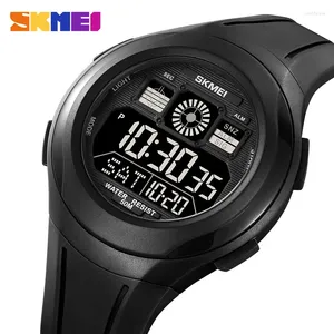 Armbandsur SKMEI Alarm Clock Dual Time Stopwatch H Datum Timer Veckan Ljuskronograp på timmen 20 Countdown Electronic 2104