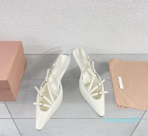 Designerskie obcasy slingback sandały damskie sukienki buty skórzana sukienka Sandały Sandały kwadratowe palec kostki buty imprezowe