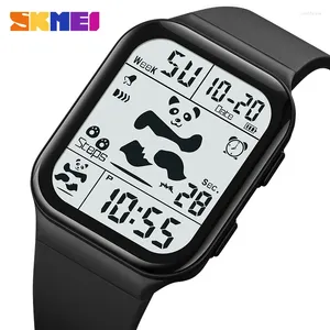 Armbandsur Skmei Silicone Watch Band Datum Display Timed Time Warning Time Week LED Night Light Hour 24 Water Proof 50m Söt 2216